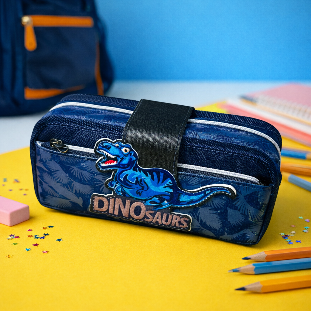 Kiwoo Dino Patch Pencil Pouch ๐ฆ๐