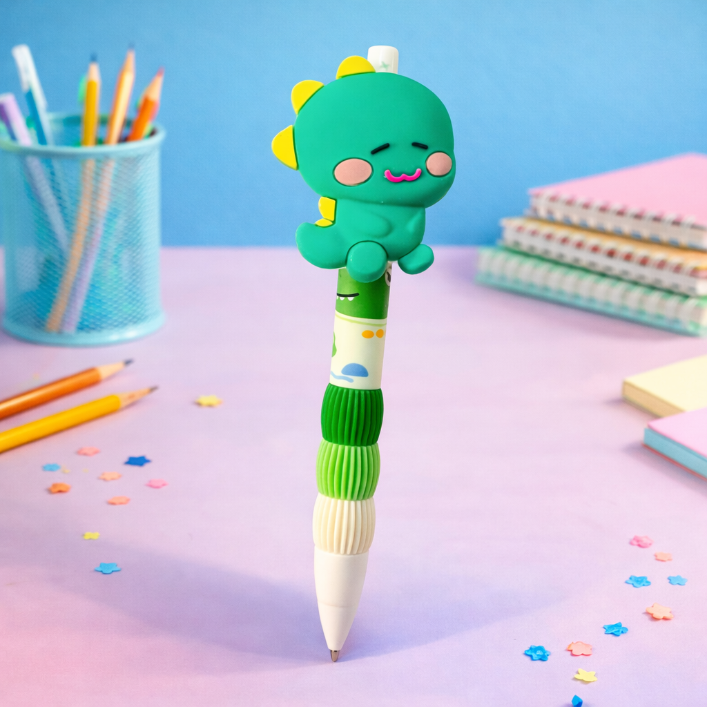 Kiwoo Dino Flexi Ball Pen 👨🎤🦖💚