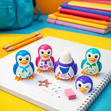 Kiwoo Penguin Eraser Sharpener 🐧🖋️