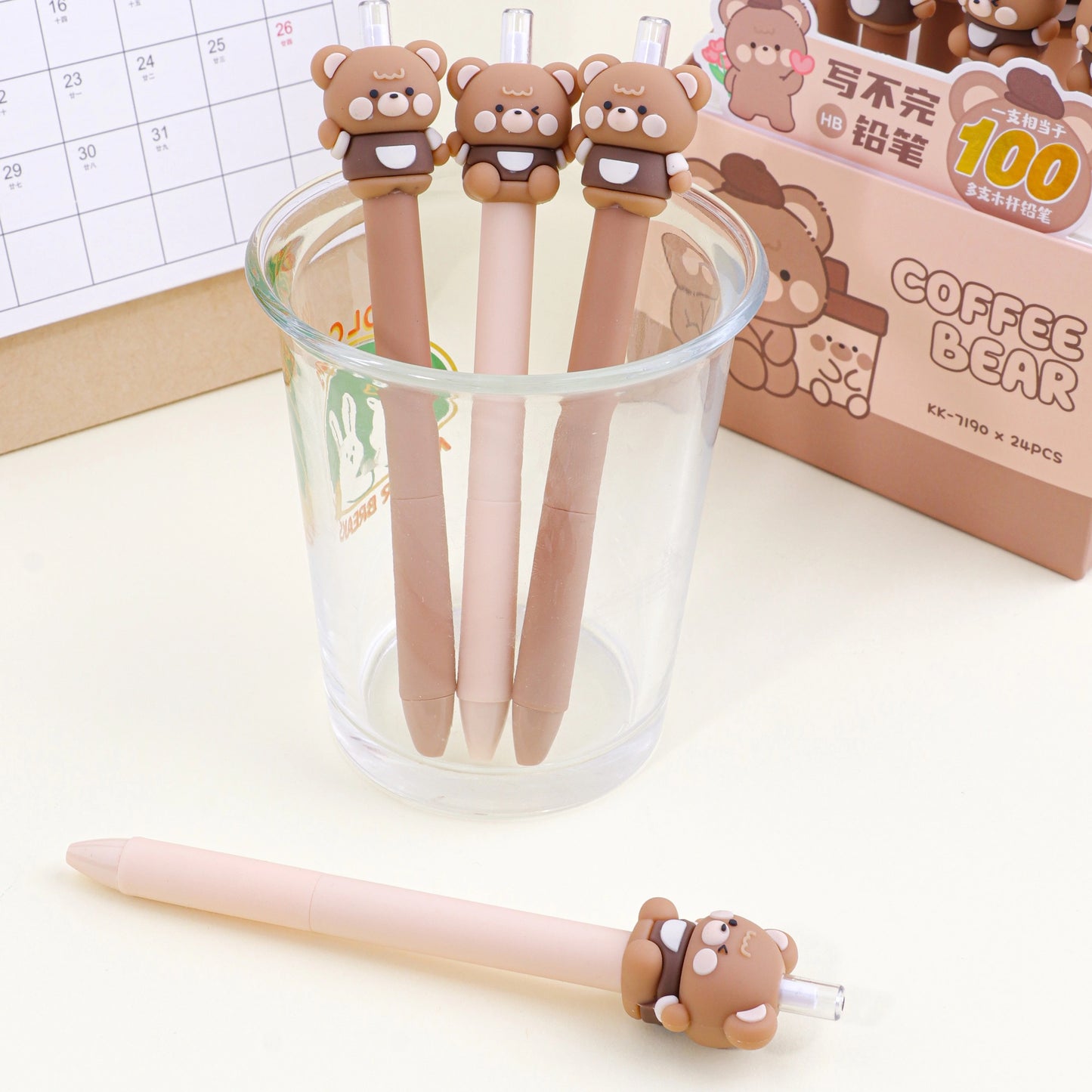 Kiwoo Coffee Bear Pencils 🐻☕