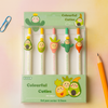 Kiwoo FruityCuties Gel Pens (Pack of 5)🍍🖊️