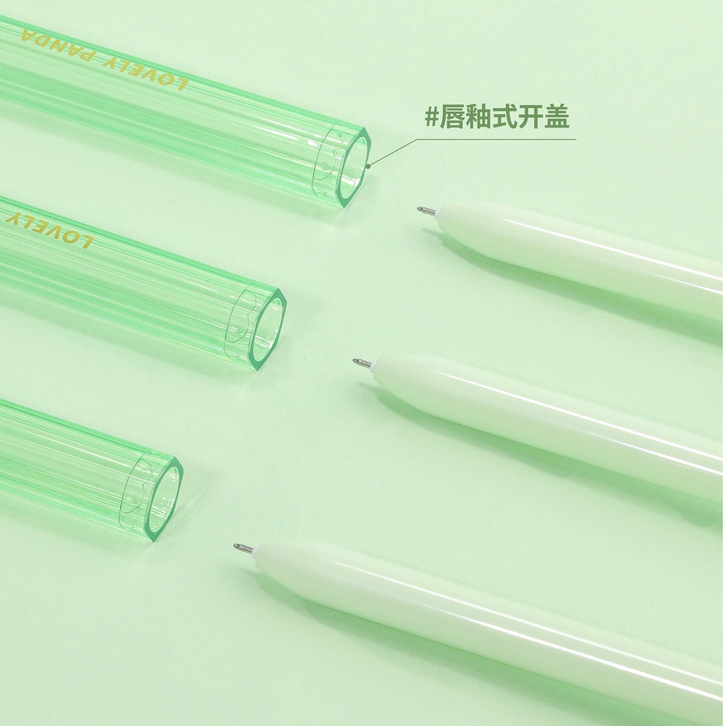 Kiwoo Lovely Panda Long Cap Gel Pen 🐼💚