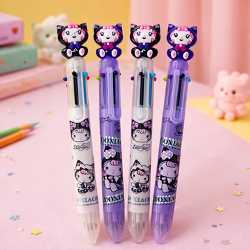 Kiwoo Kuromi Multi-Colour Click Pen 🐱💜✨