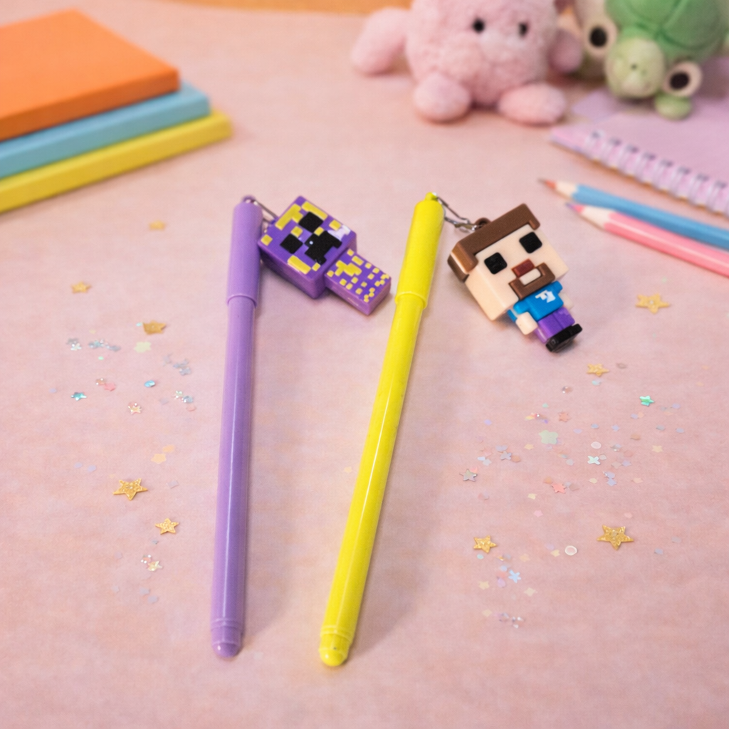 Kiwoo Pixel Buddy Charm Pen 🎮✨