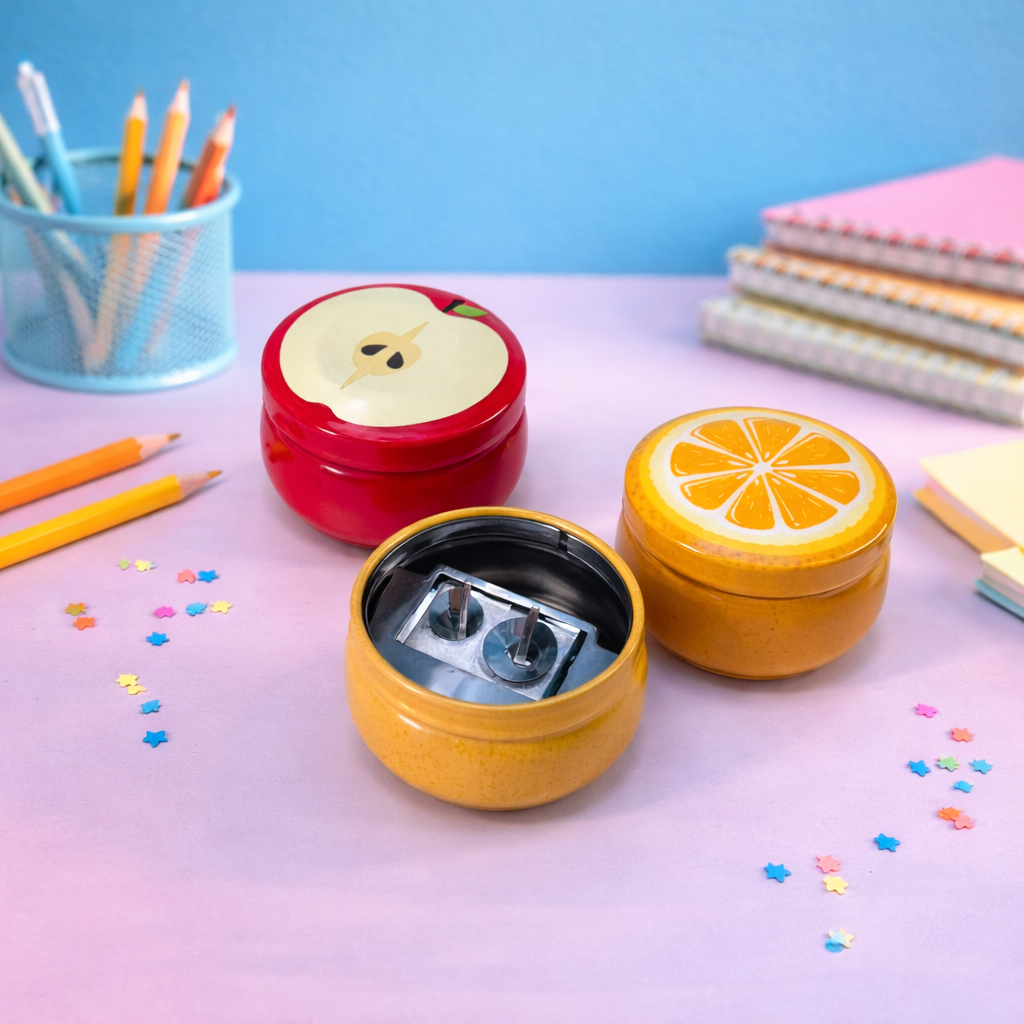 Kiwoo Fruity Twist 2-Hole Sharpener 🍎🍋🍉🥝