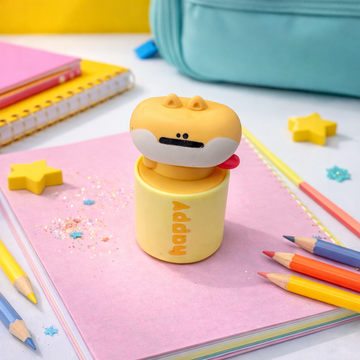 Kiwoo Shiba Inu Buddy Sharpener & Erasers 🦛💛