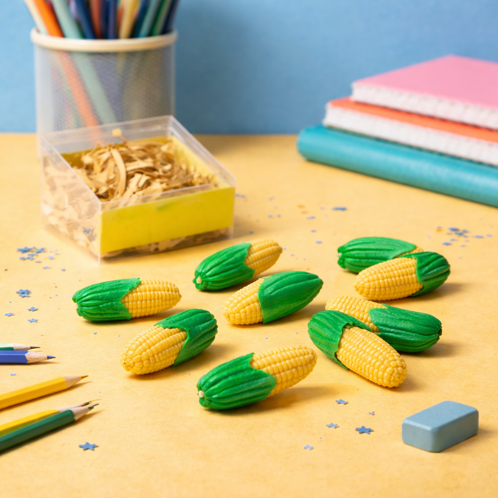 Kiwoo Farm Fresh Eraser Set 🌽🥕