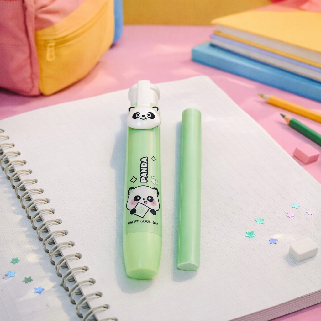 Kiwoo Panda Push Eraser With Refill 🌷