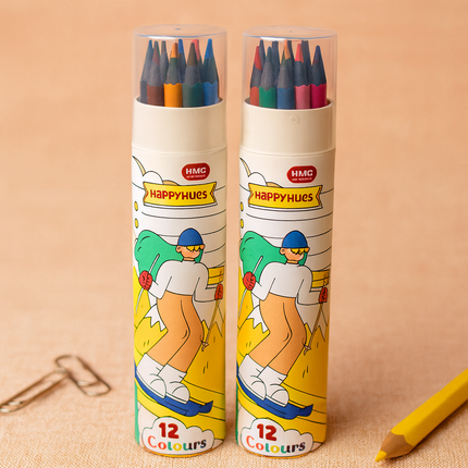 Kiwoo ColorBurst Pencils (12 Shades) 🌈✏️