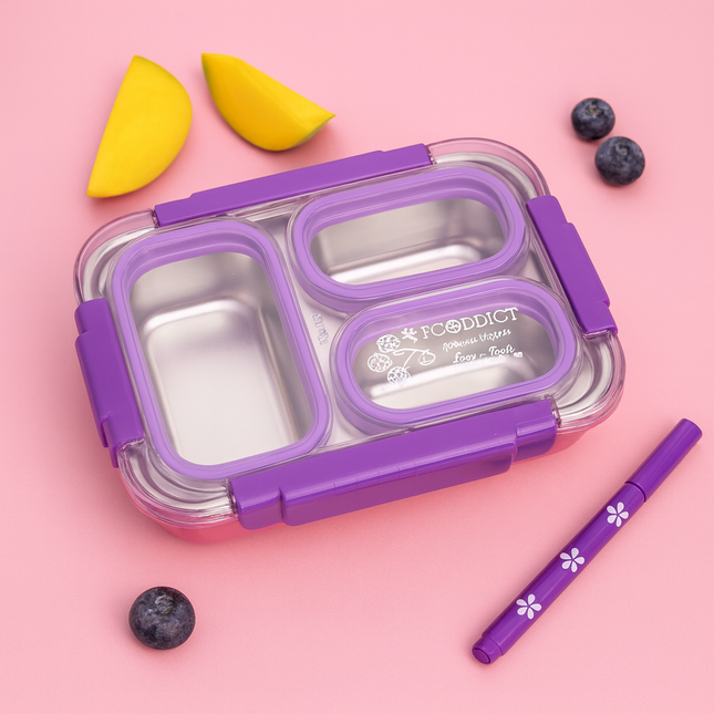 Kiwoo Bright Bite Bento Leak-Proof Lunch Box