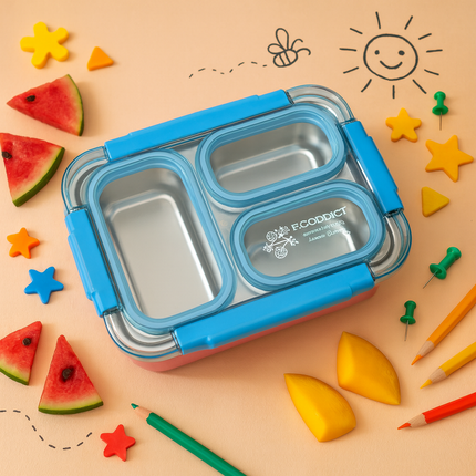 Kiwoo Bright Bite Bento Leak-Proof Lunch Box