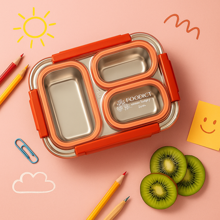 Kiwoo Bright Bite Bento Leak-Proof Lunch Box