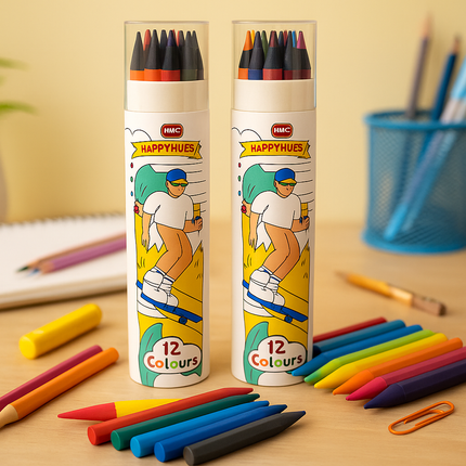 Kiwoo ColorBurst Pencils (12 Shades) 🌈✏️