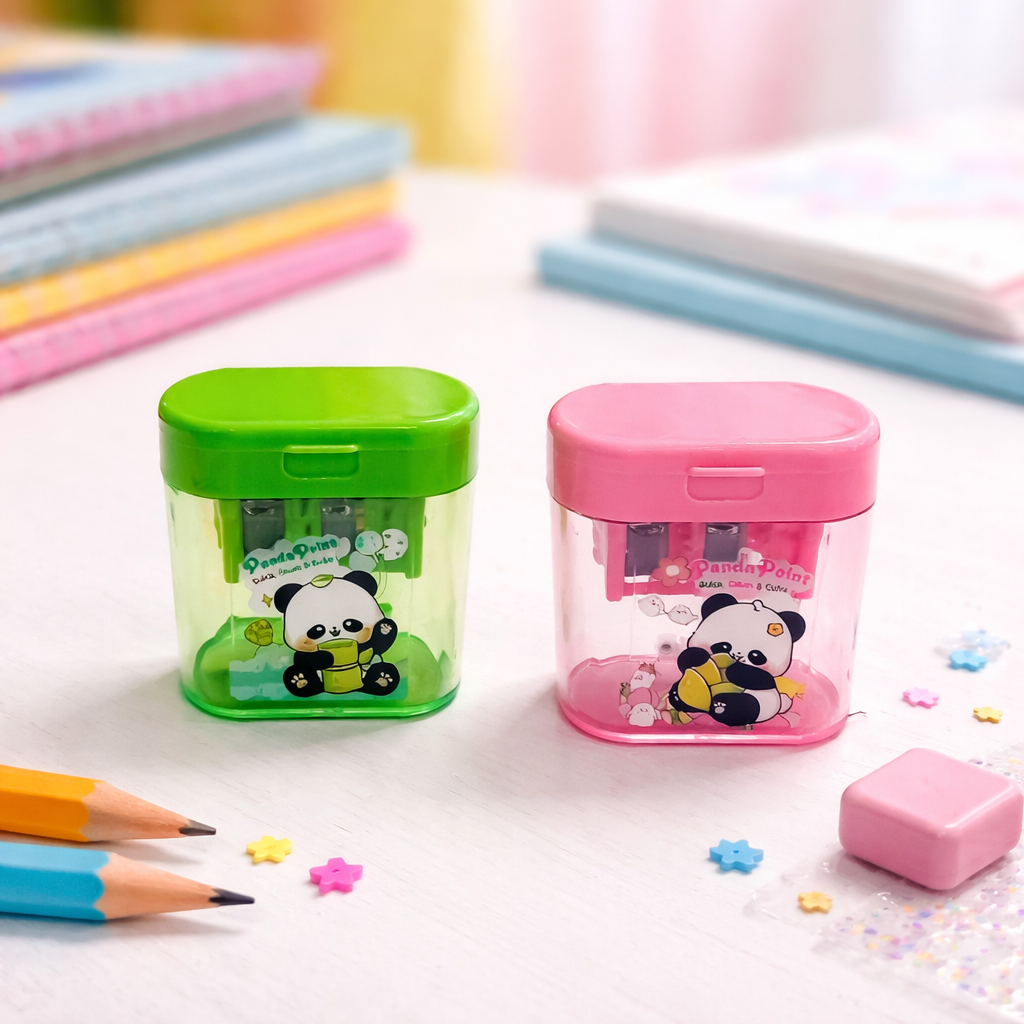 Kiwoo PandaPoint Dual Hole Sharpener 🐼✨ - KIQOO