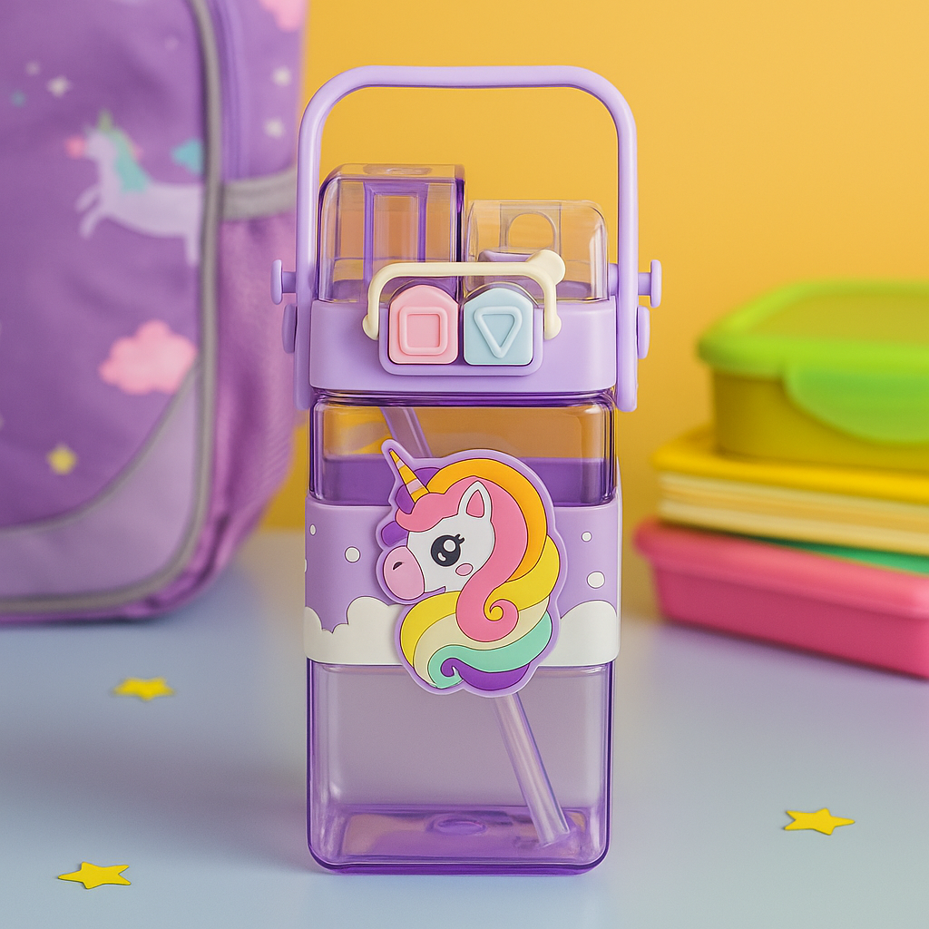Kiwoo Fiery Dual Sipper Bottle 🦄🐼🐻🦖