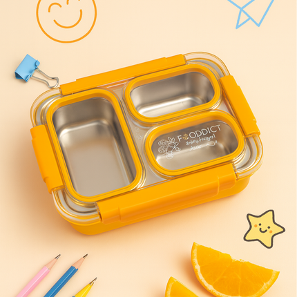 Kiwoo Bright Bite Bento Leak-Proof Lunch Box