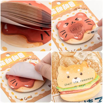 Kiwoo Sweet Treat Food Sticky Notes 🍔🍩 - KIQOO