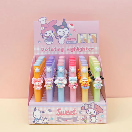 Sweet sanrio highlighters (Pack of 3) - KIQOO