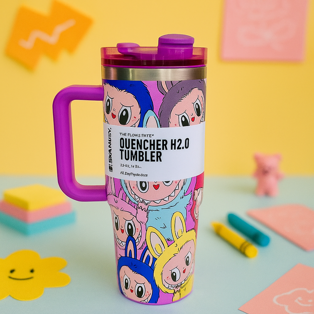 Kiwoo Labubu Stanley Quencher H2.0 Tumbler