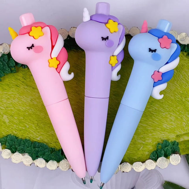 Cute Unicorn Cartoon Pen – Colorful Fantasy Stationery