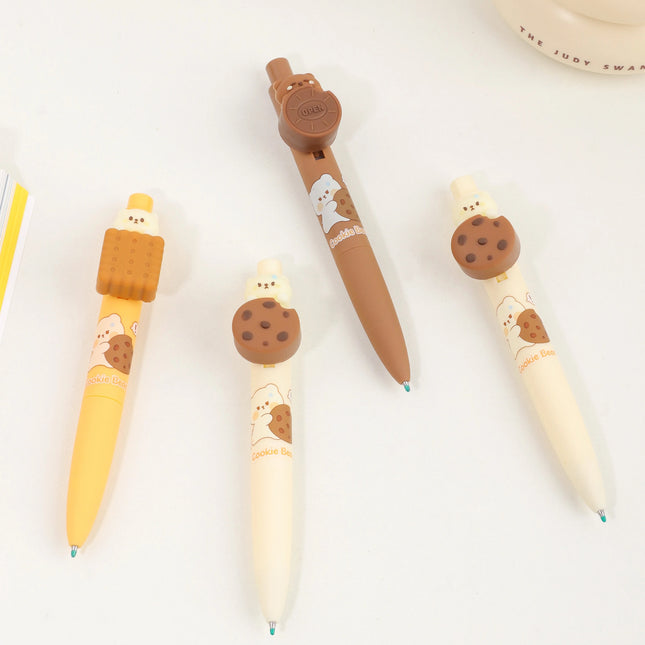 Cookie Bear Pen Set – Cute Dessert-Inspired Stationery 🍪🐻✏️
