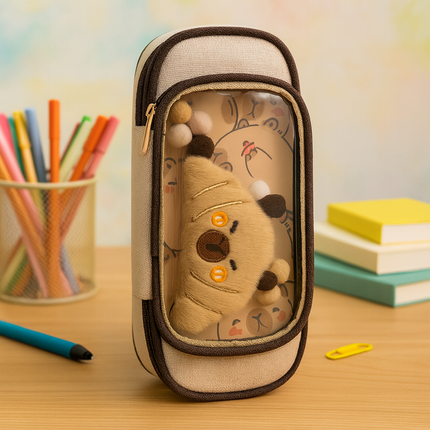 Kiwoo Toasty Pouch Pencil Case 🍞✏️ (Assorted)