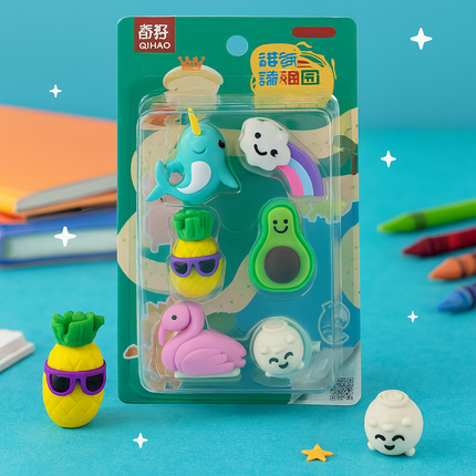 Kiwoo Greens Eraser pack (Assorted)