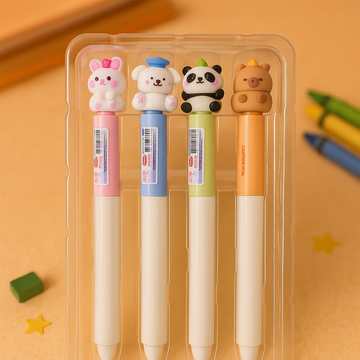 Kiwoo Furry Friends 360° Rotating Erasable Pens 🐼