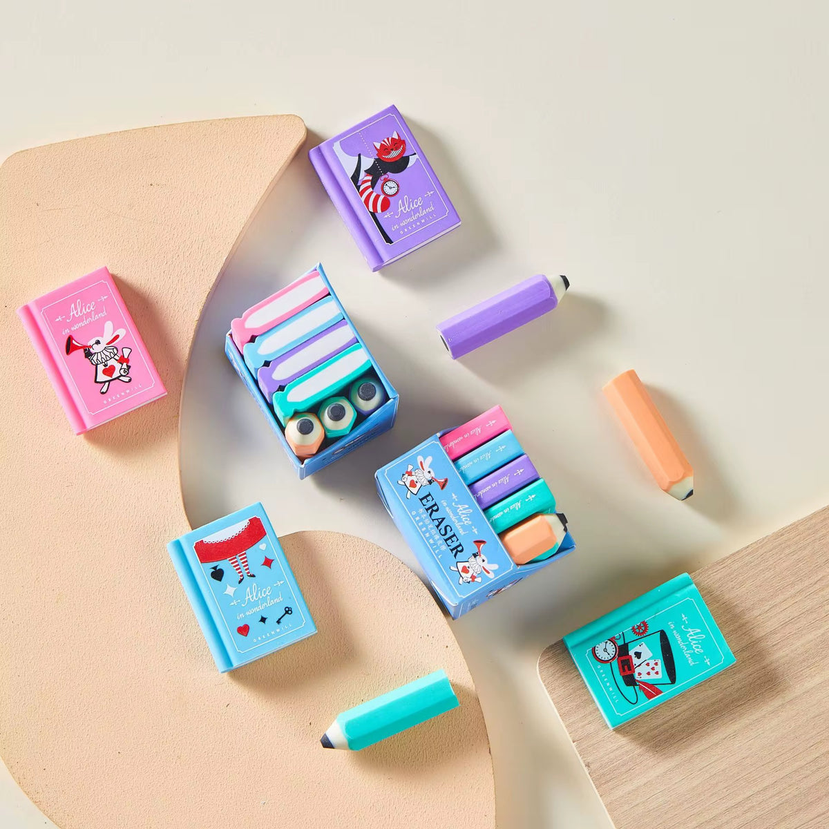 Stack Erasers Kiwoo Book Stack Erasers 📚 – KIWOO
