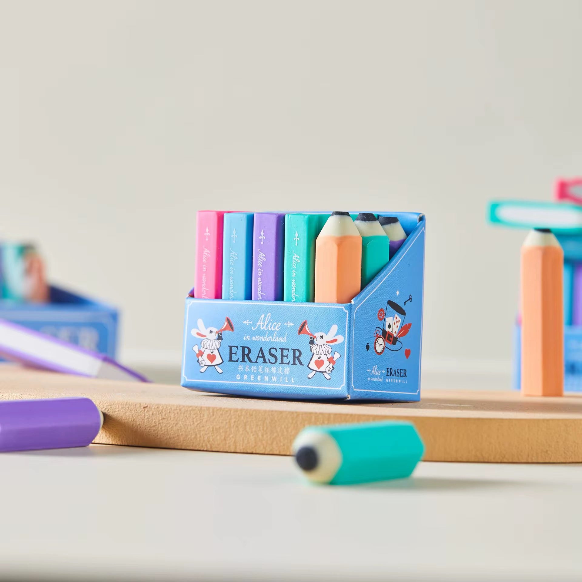 Kiwoo Book Stack Erasers 📚 – KIWOO