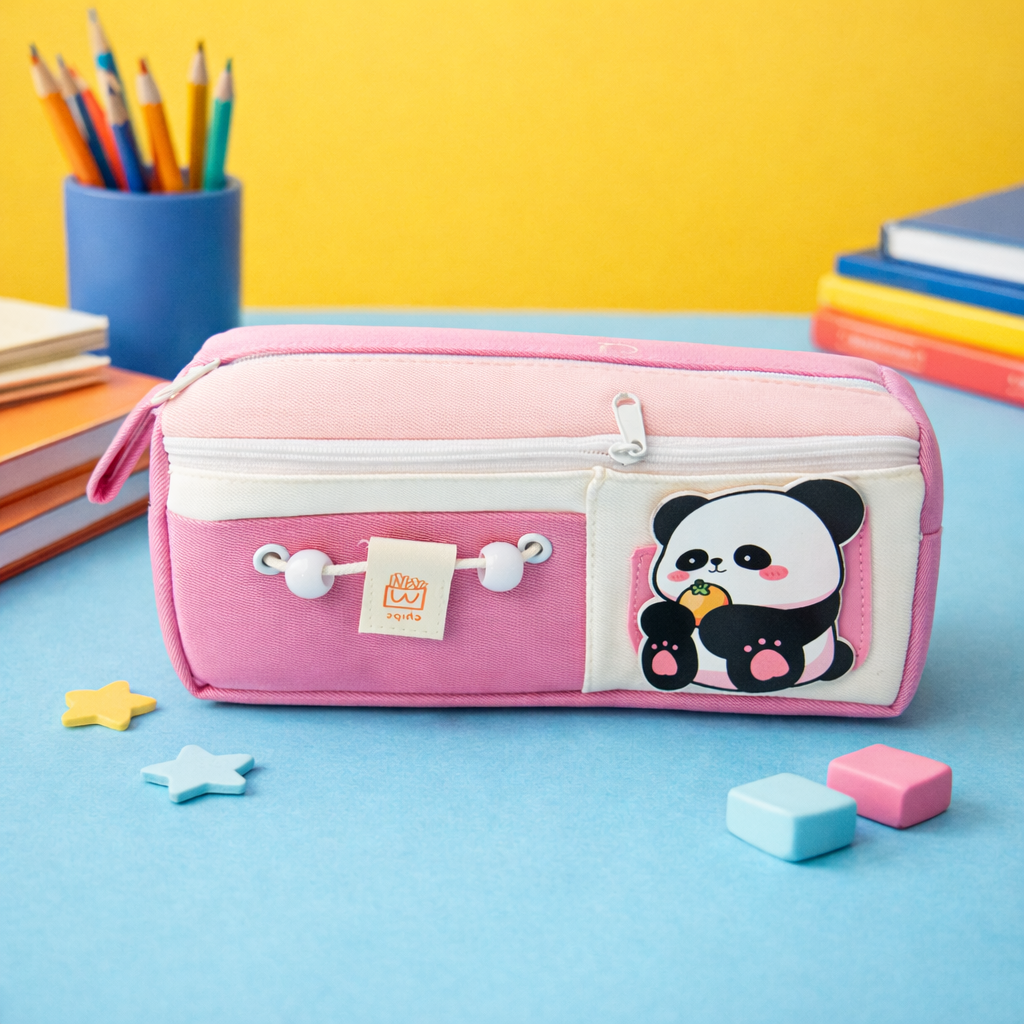 Kiwoo Panda Pocket Pencil Pouch 🐼💚