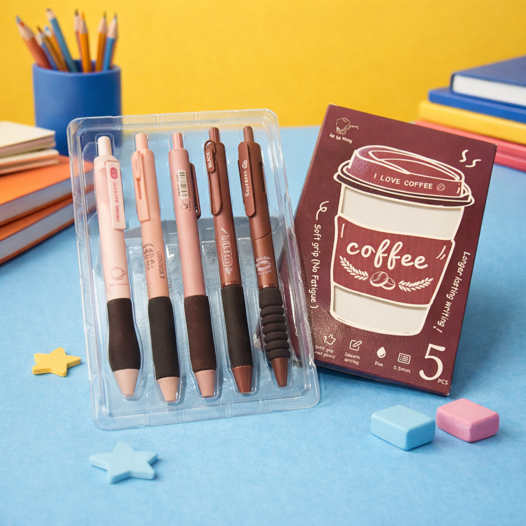 Kiwoo Coffee Vibe Pen Set ☕🖊️