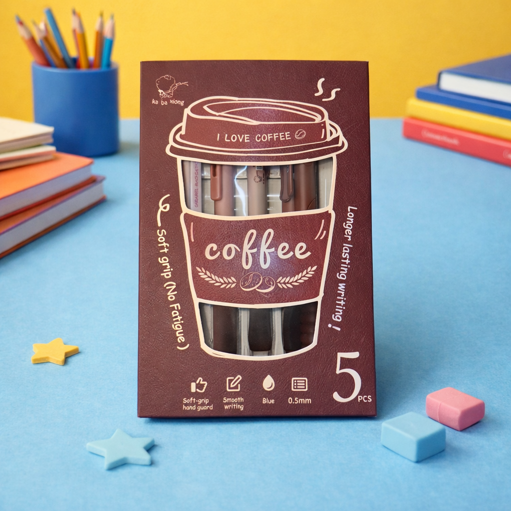 Kiwoo Coffee Vibe Pen Set ☕🖊️