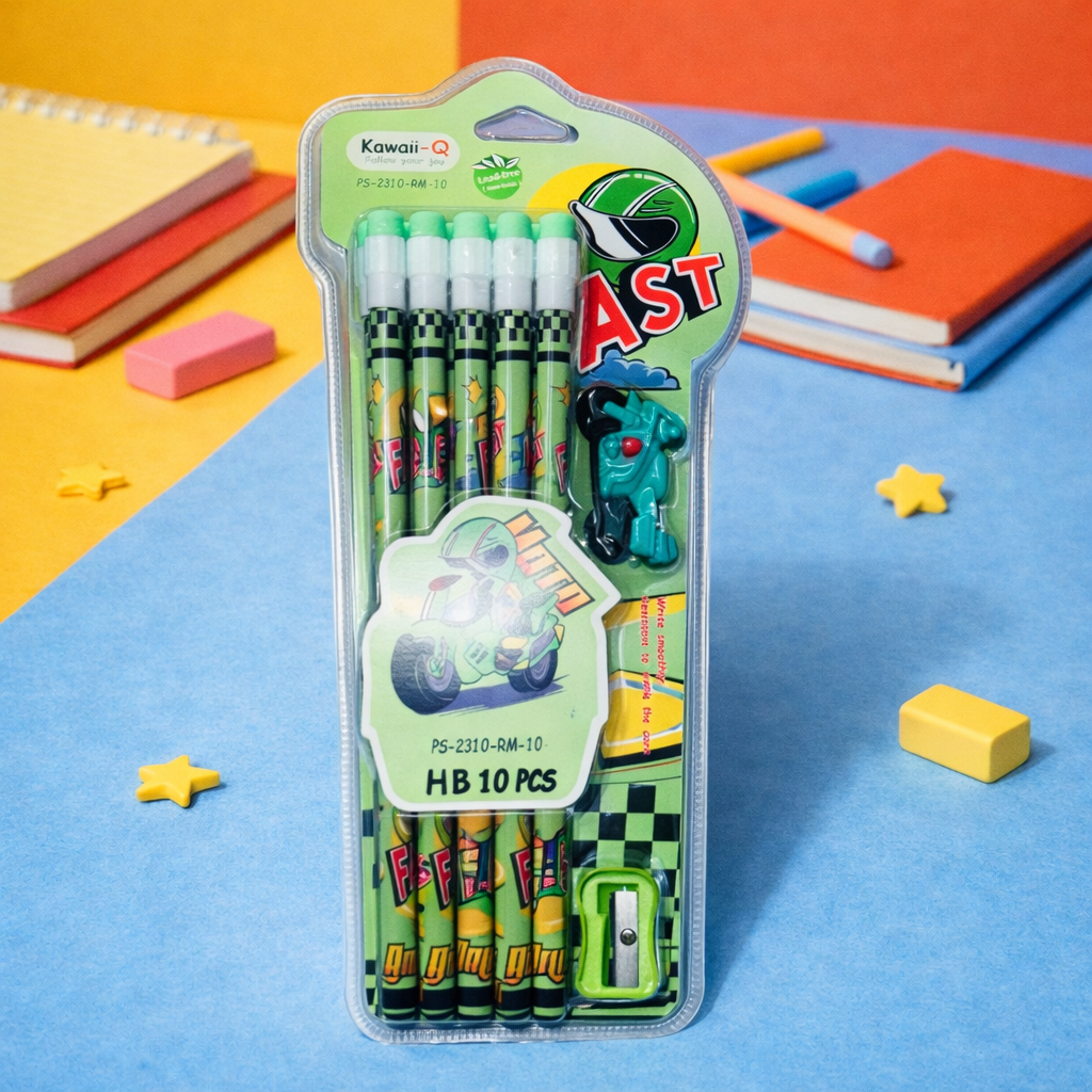 Kiwoo Speed Racer Pencil Kit 🏍️⚡