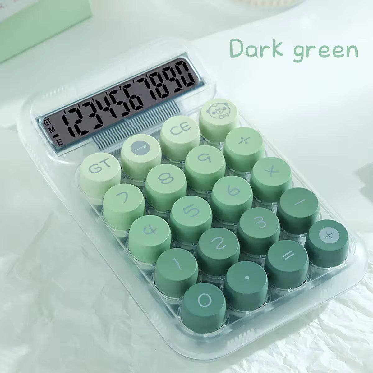 Kiwoo Clear Pop Transparent Calculator 🧮✨