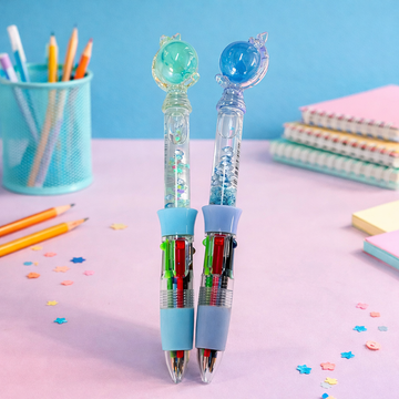 Kiwoo Crystal Orbit Multi-Colour Ball Pen 🔮✨