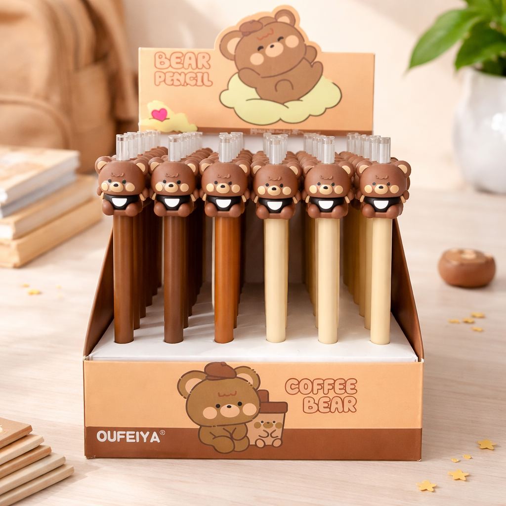Kiwoo Coffee Bear Pencils 🐻☕