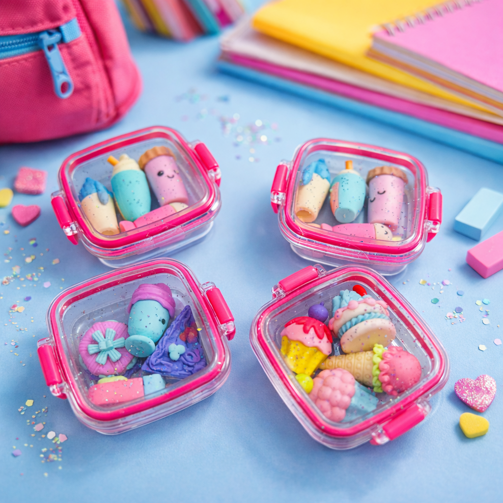 Kiwoo Ice Cream & Shake Tiffin Erasers 🍨🥤 (Assorted)