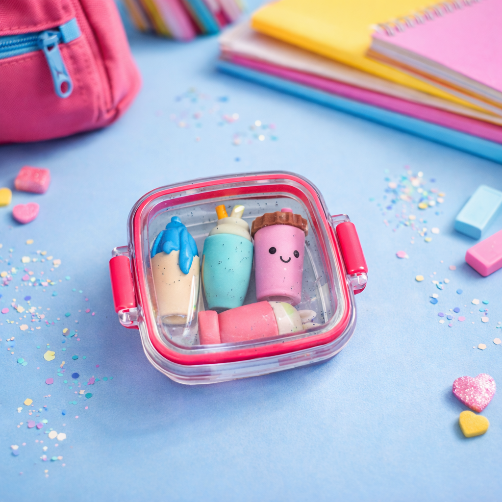 Kiwoo Ice Cream & Shake Tiffin Erasers 🍨🥤 (Assorted)