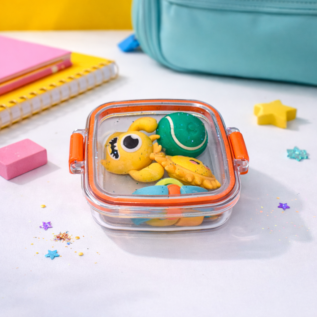 Kiwoo Orange Surprise Tiffin Erasers 🎁✨(Assorted)