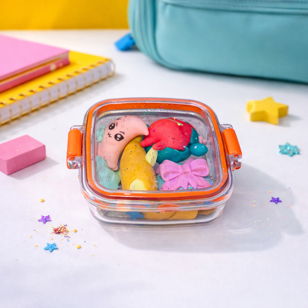 Kiwoo Orange Surprise Tiffin Erasers 🎁✨(Assorted)