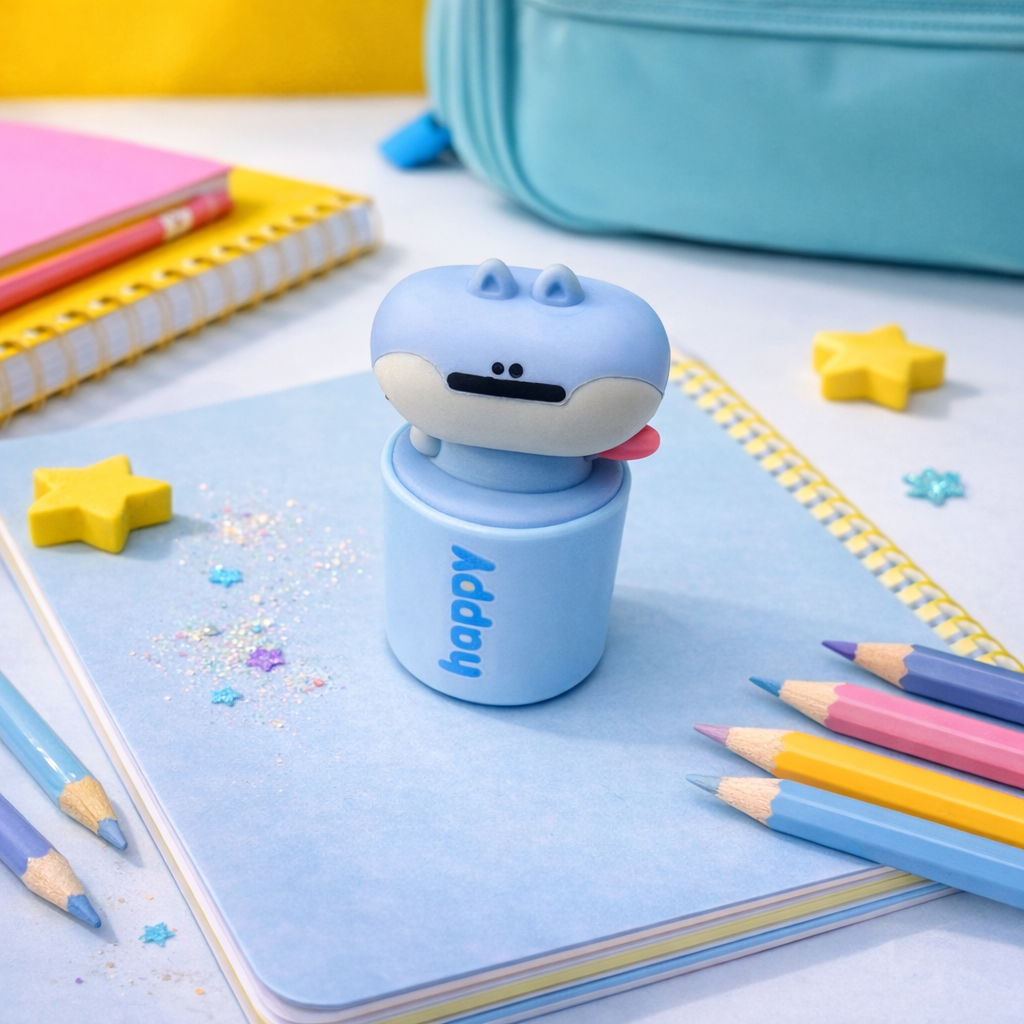 Kiwoo Shiba Inu Buddy Sharpener & Erasers 🦛💛