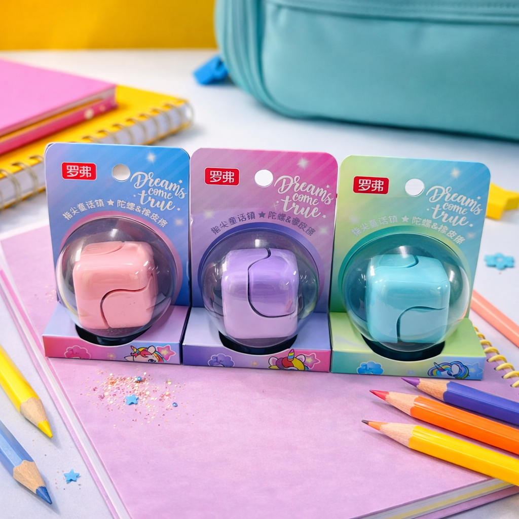 Kiwoo Magic Spin Cube Eraser ✨🌀