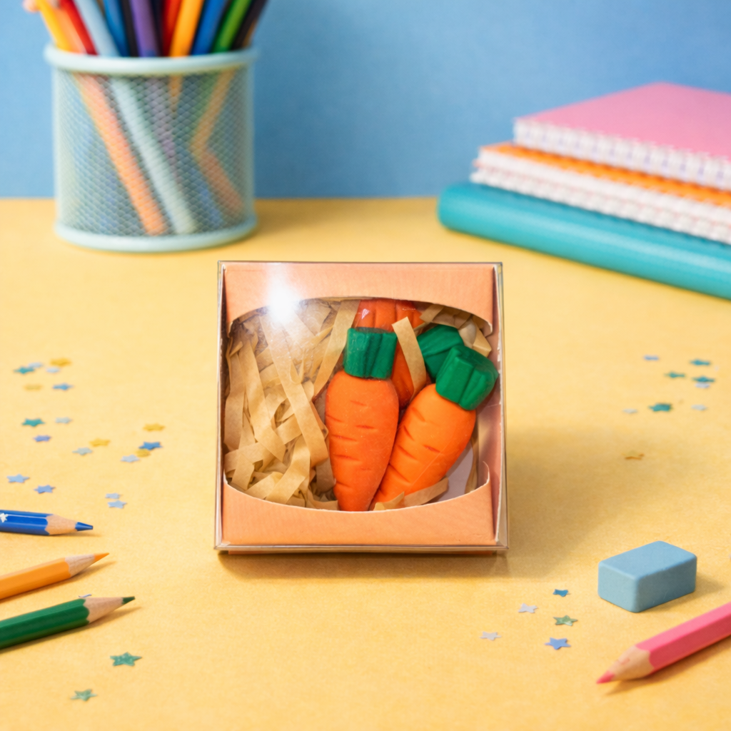 Kiwoo Farm Fresh Eraser Set 🌽🥕
