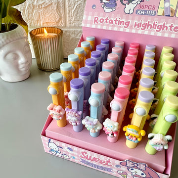 Sweet sanrio highlighters (Pack of 3) - KIQOO